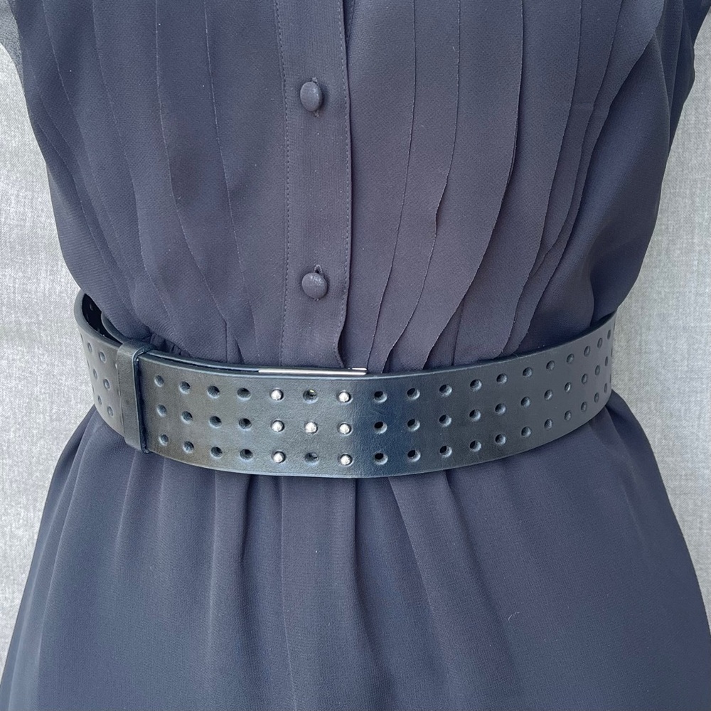 HERMES Perforated Leather with Studded “H” Adjustable Belt
